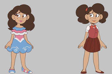 Character Design: Carmen with Alternate Outfits