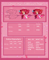 Commissions Sheet Commissions Sheet